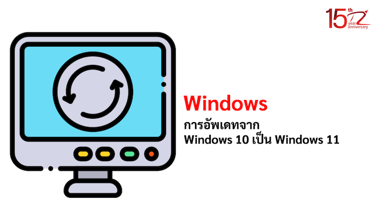 ภาพประกอบหัวข้อการอัพเดทจาก Windows 10 เป็น Windows 11 (Updating from Windows 10 to Windows 11)